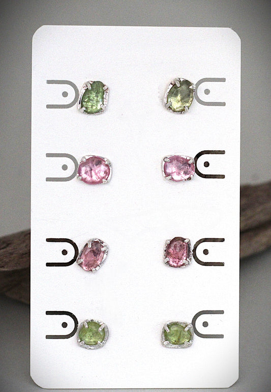 Handgefertigte Turmalin Silber Ringe und Ohrringe von ALPENJUWEL – Unikate aus 925 Sterling Silber mit Rosecut-Schliff