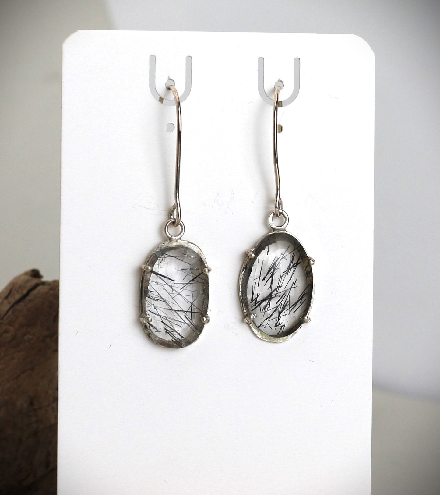 Silberohrhänger Rutilquarz Alpenschmuck
