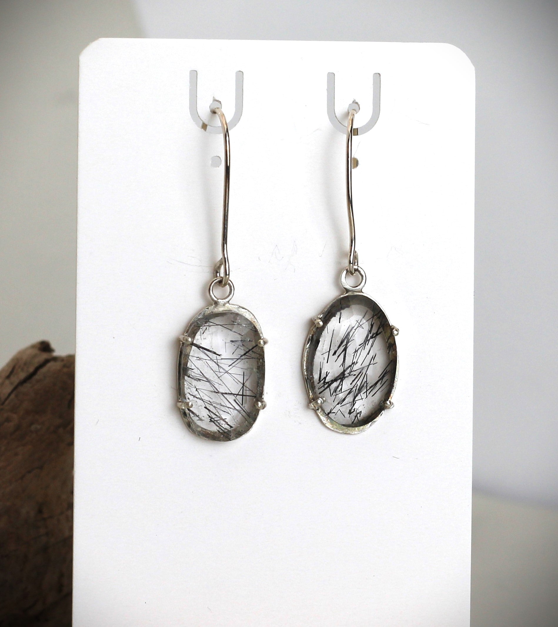 Silberohrhänger Rutilquarz Alpenschmuck

