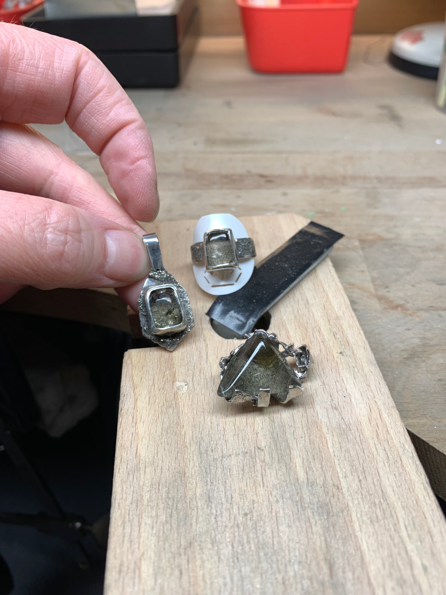 Serie Chlorit Quarz Silberschmuck Alpenschmuck