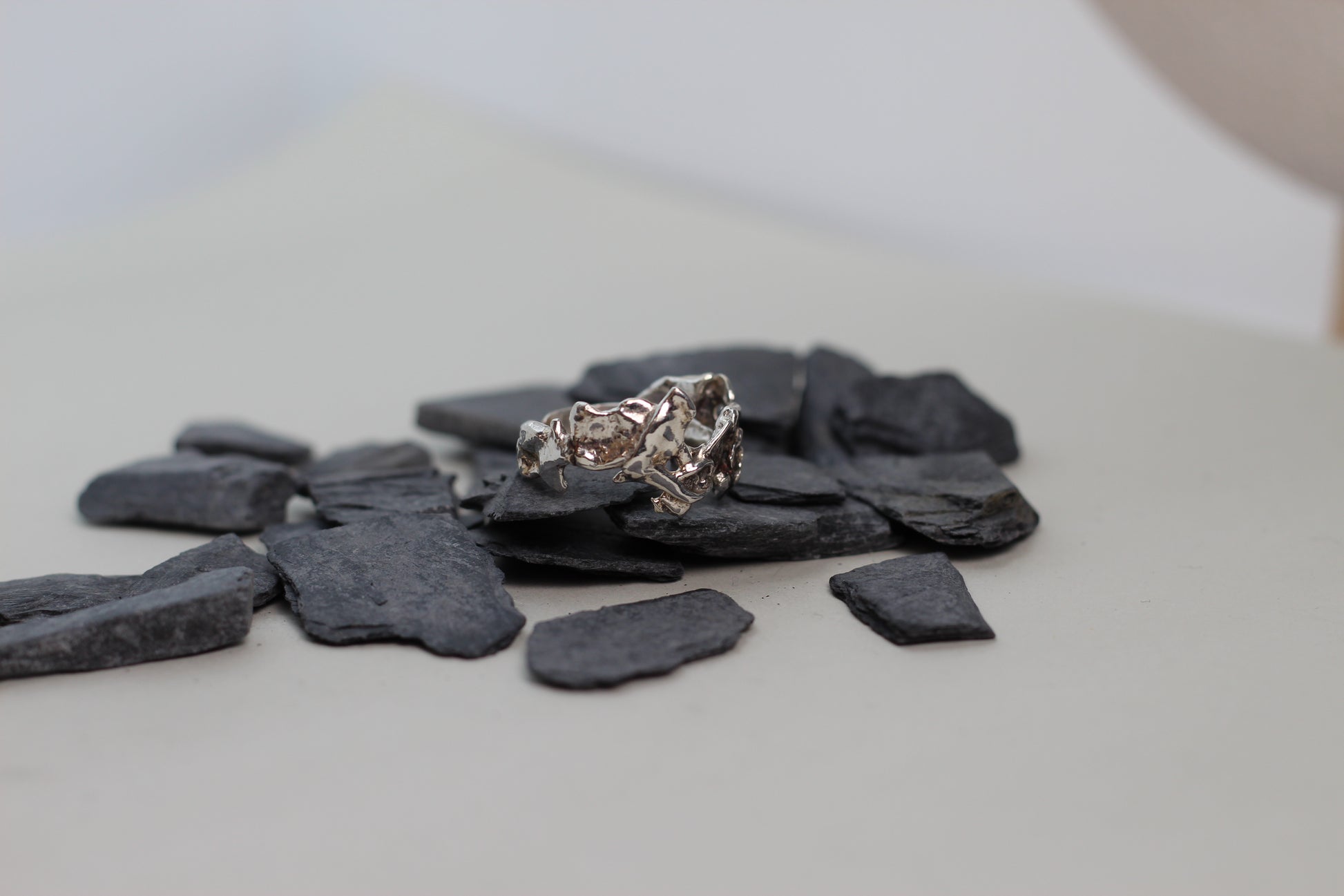 Flechtenring 925 Silber Herrenring
