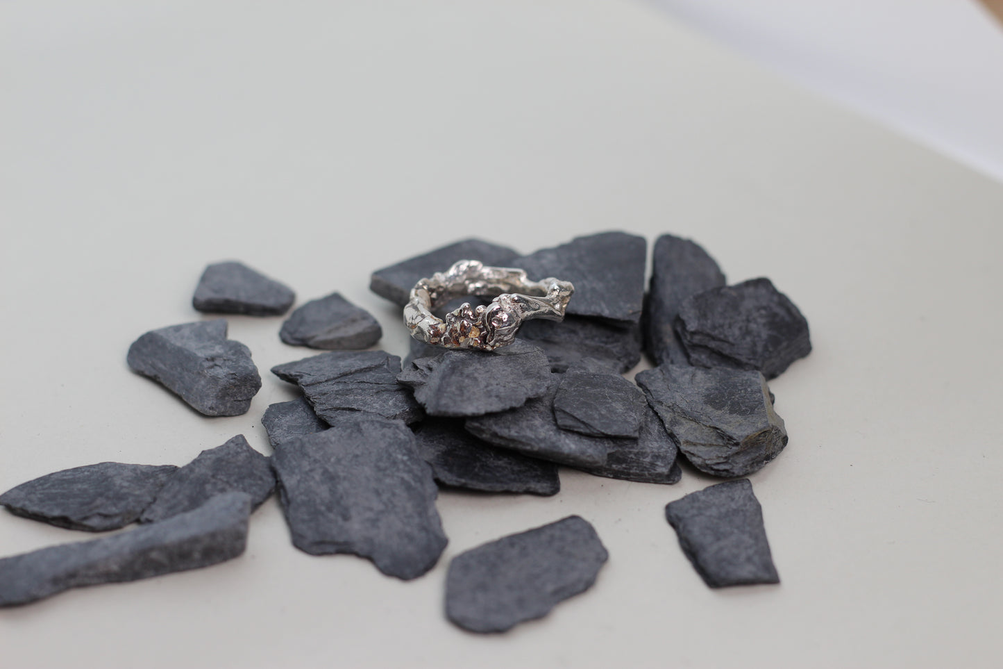 Herren 925 Silber Ring Alpenjuwel