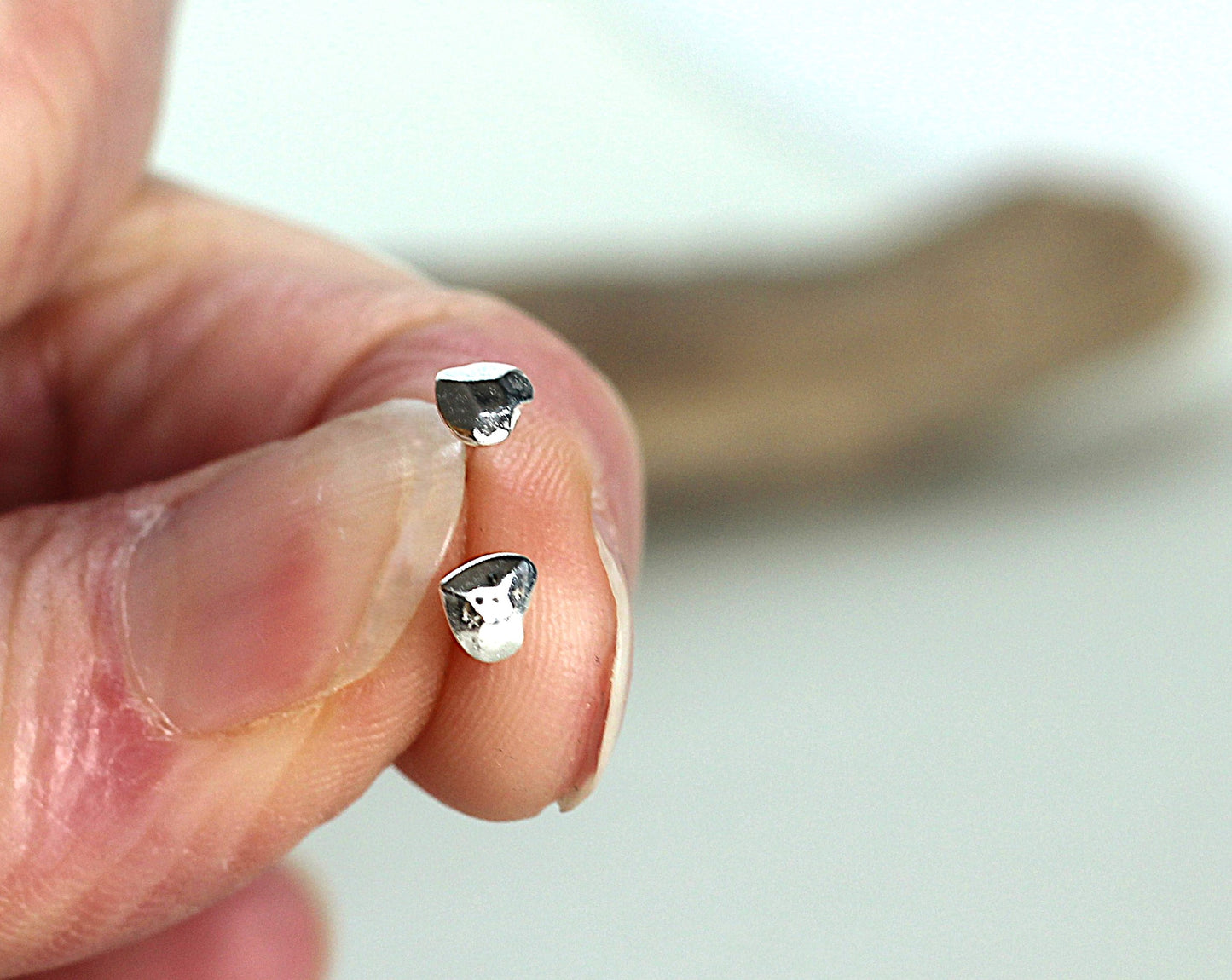 Ohrstecker Herz Silber und Feinsilber Alpenschmuck