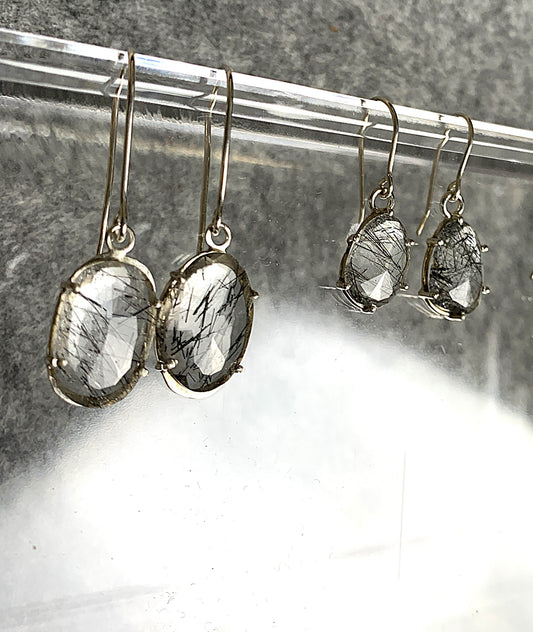 Silberohrring Rutilquarz Alpenschmuck