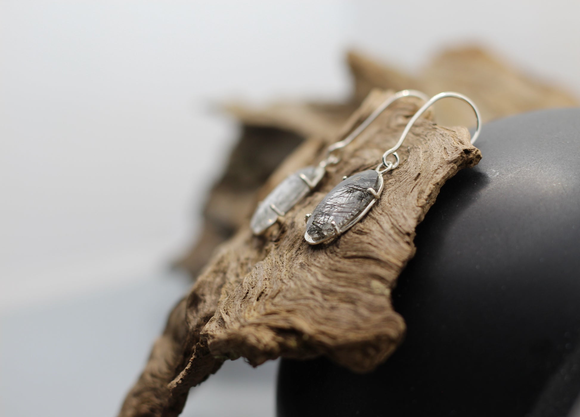 Silberohrhänger Alpenjuwel Rutilquarz Alpenschmuck