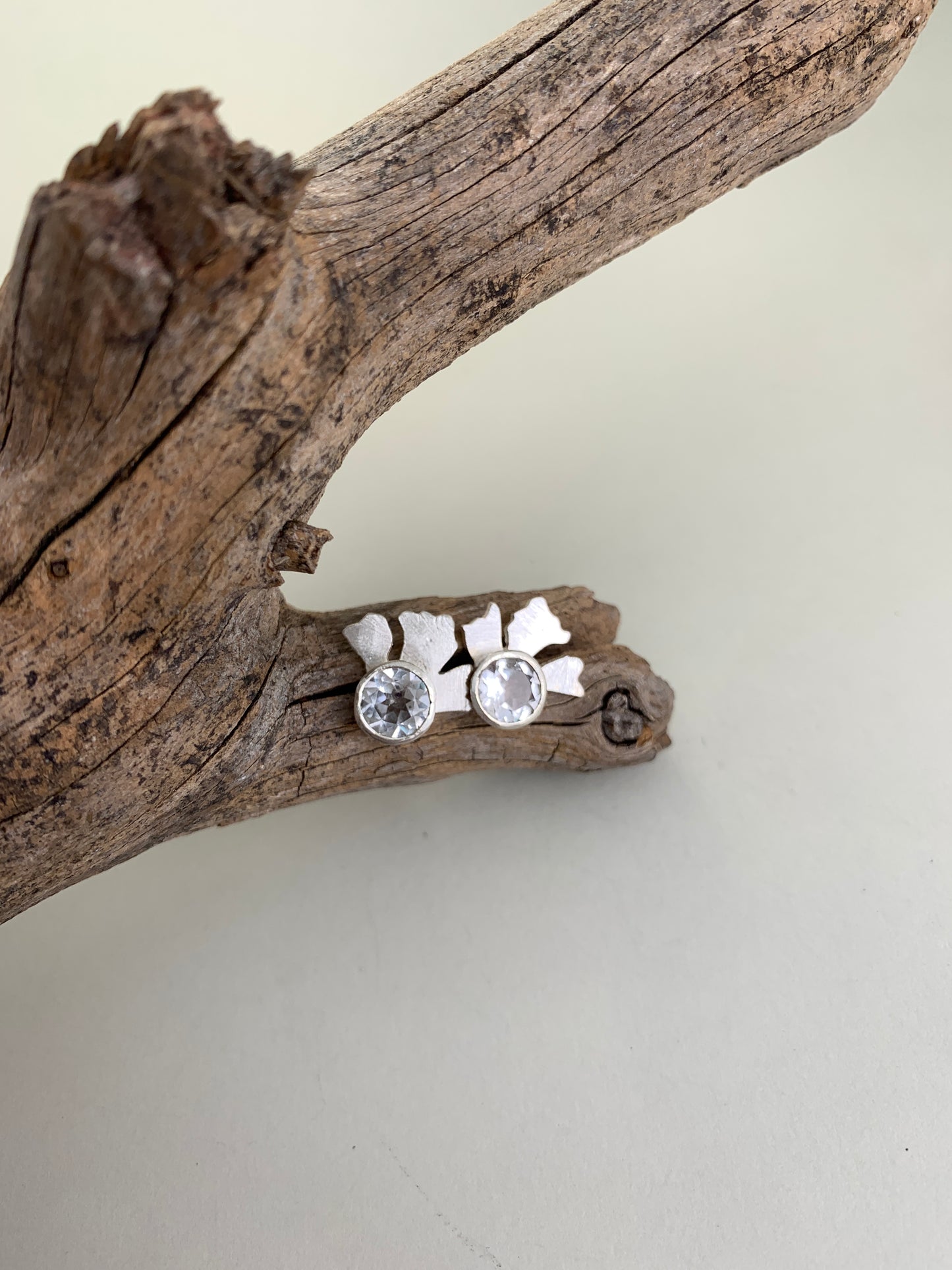 Ohrstecker Silber Bergkristall Alpenschmuck