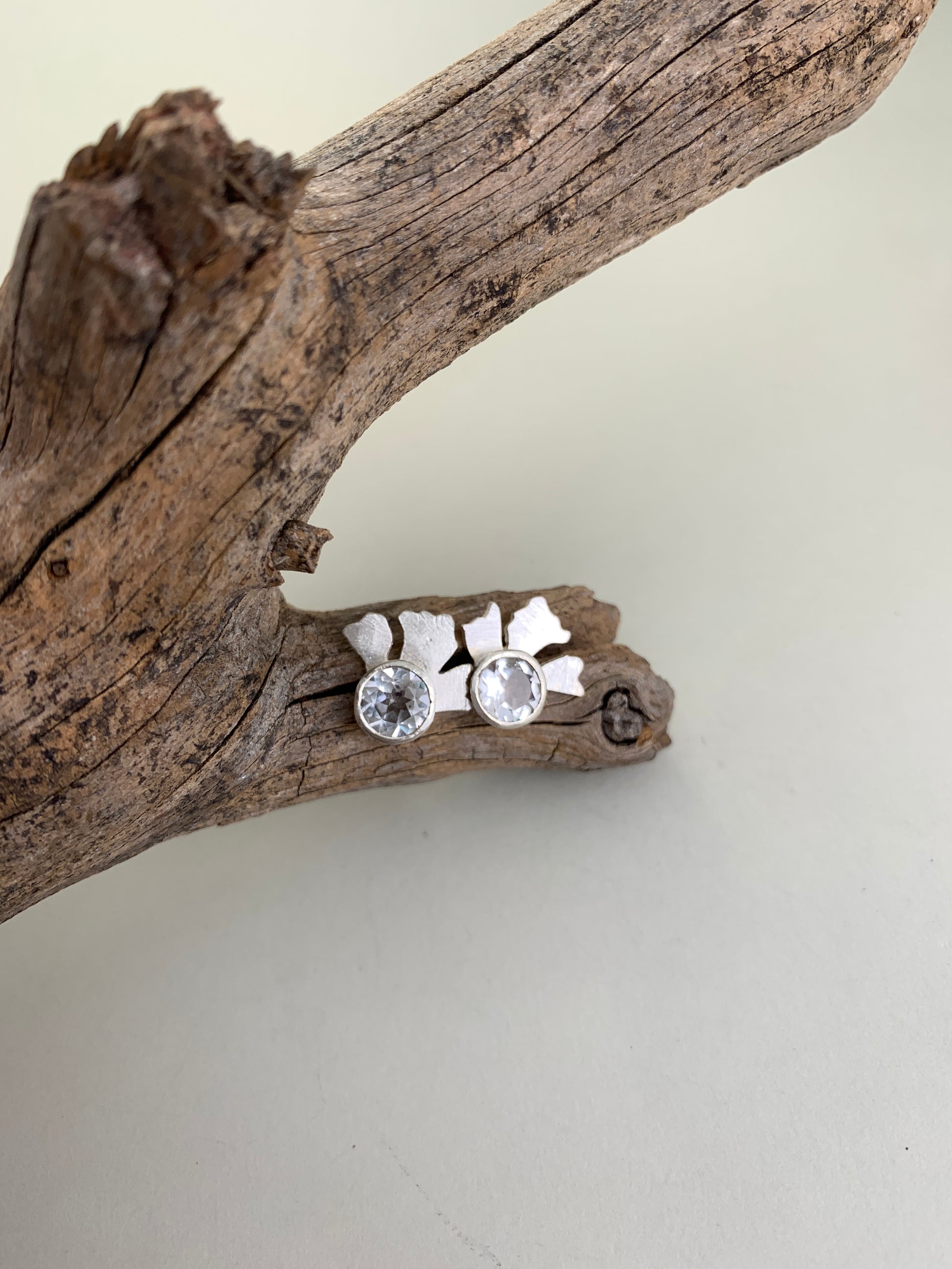 Ohrstecker Silber Bergkristall Alpenschmuck