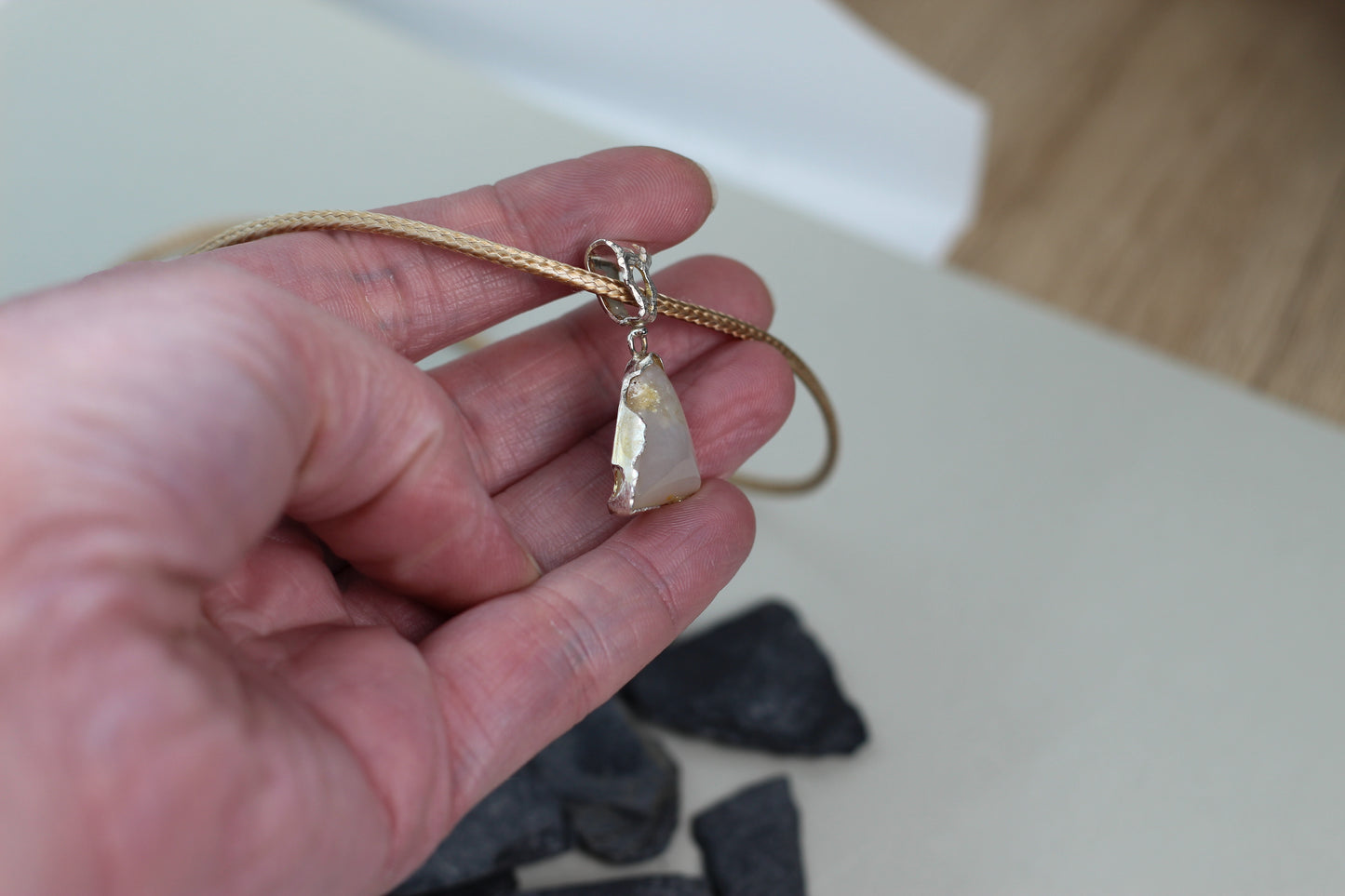 Alpenjuwel Achat Anhänger Silber