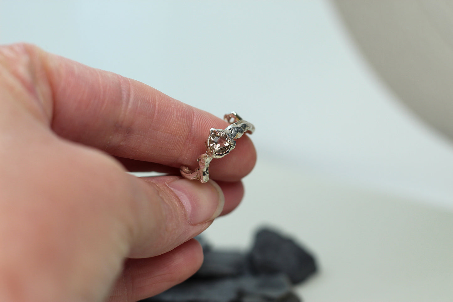 Alpenjuwel Silber Ring Rauchquarz