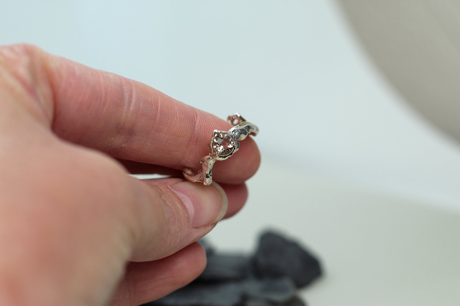 Alpenjuwel Silber Ring Rauchquarz
