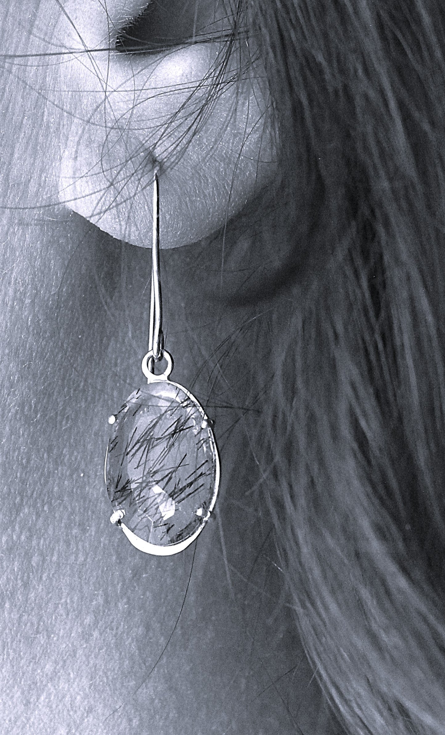 Rutilquarz Silberohrhänger Alpenschmuck Alpenjuwel