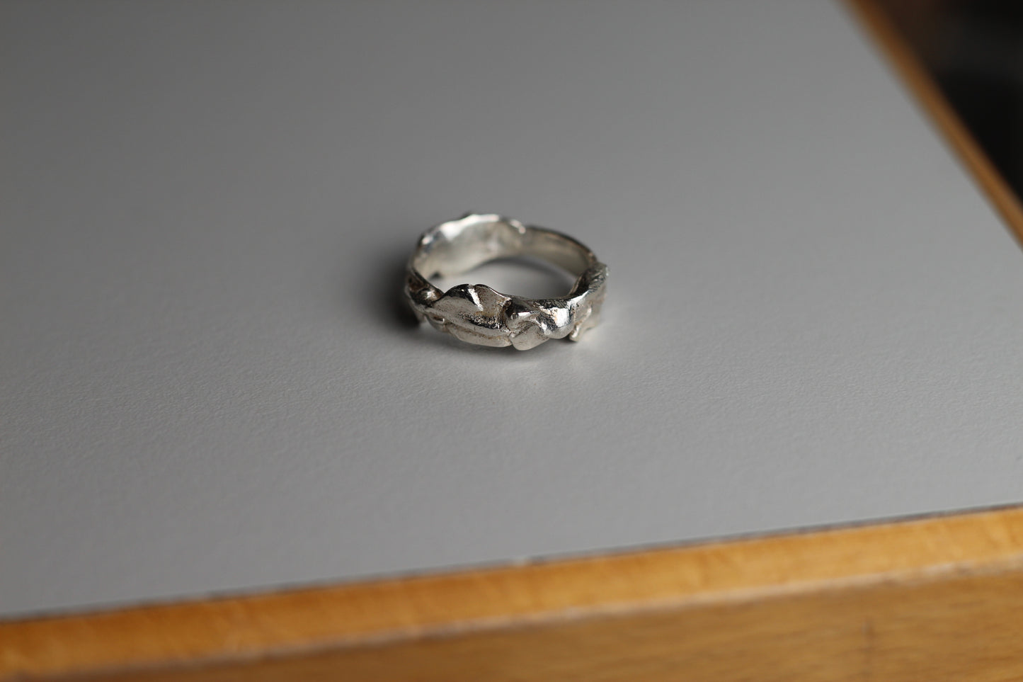 Silberring Alpenjuwel geschmolzenes Silber