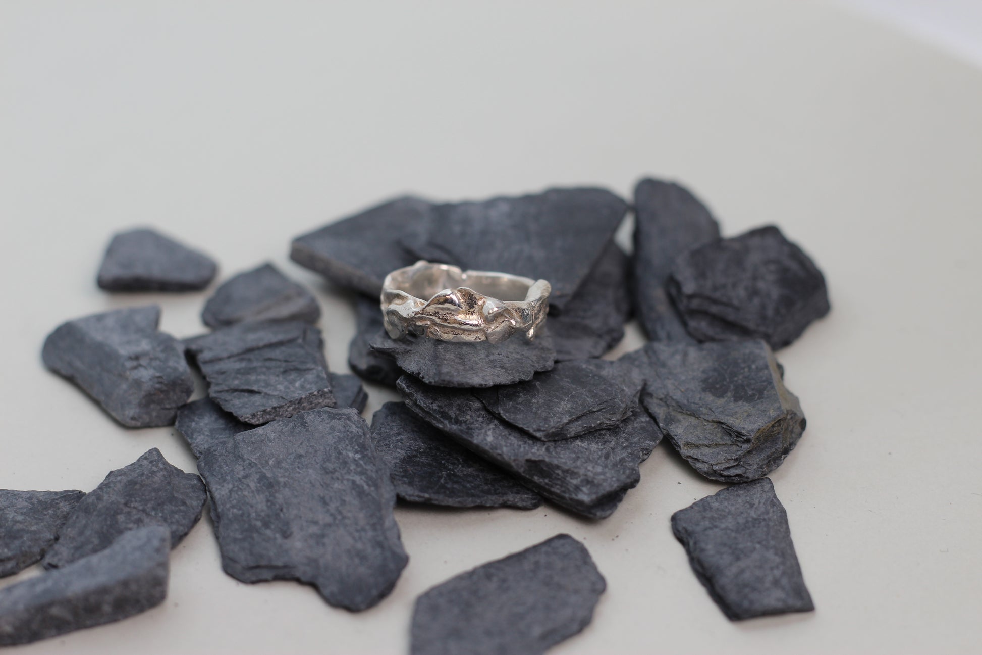 molten silver ring Alpenjuwel