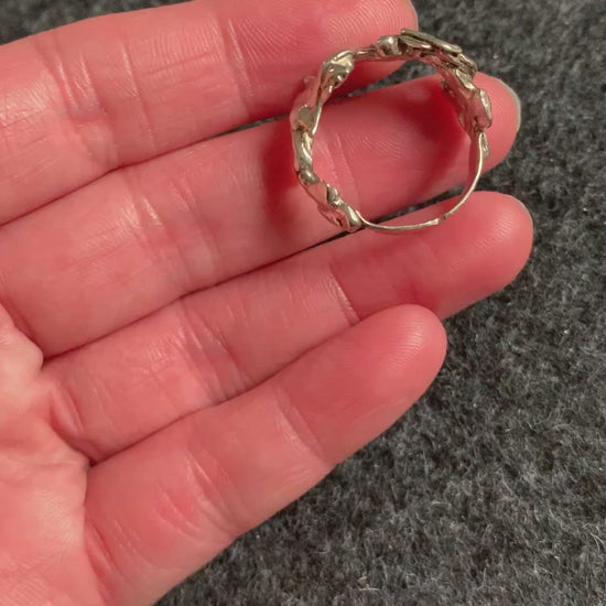Herren Ring Silber Flechten