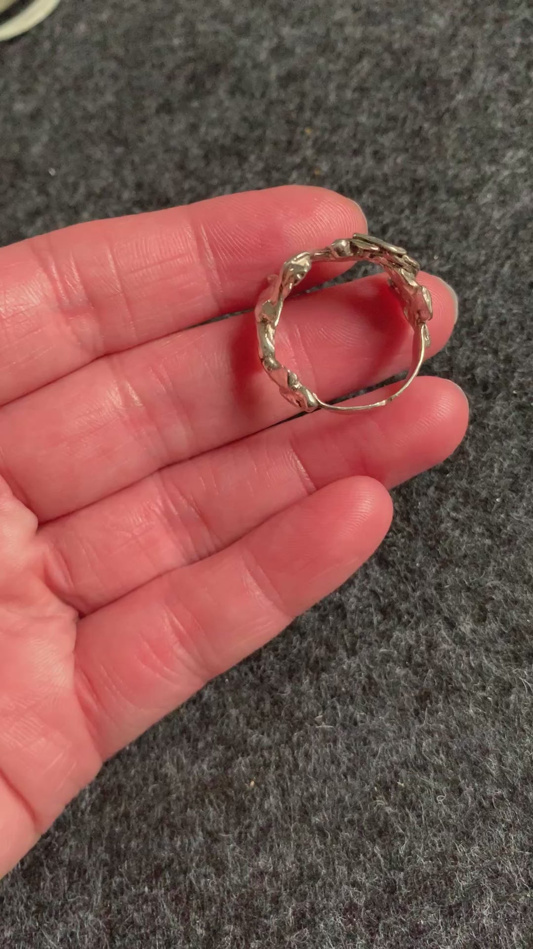 Herren Ring Silber Flechten