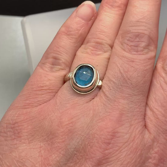 Silberring handgefertigt Quarzring Alpenschmuck